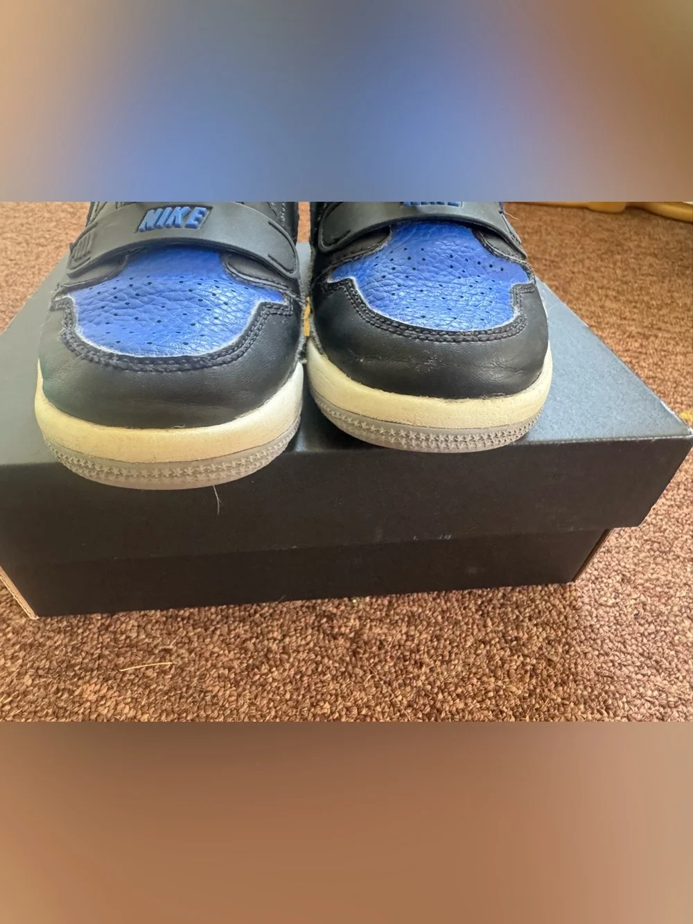 Kids Nike Jordan Legacy 312 Low Blue and Black Sneakers - 12C